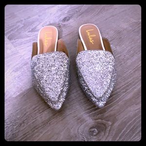 Silver glitter shoes - brand new.